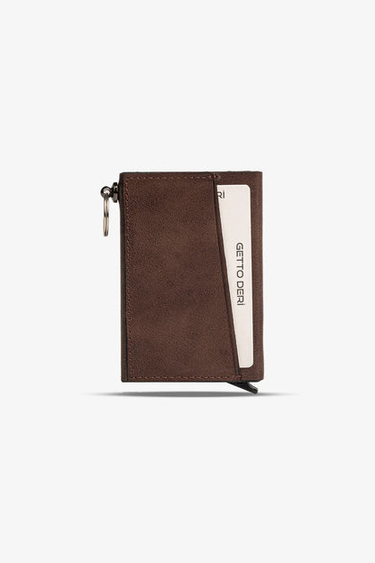 Hype Mekanizmalı Hakiki Deri Kartlık