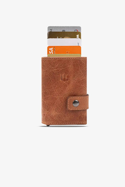 Moon Mekanizmalı Hakiki Deri Minimal Cüzdan