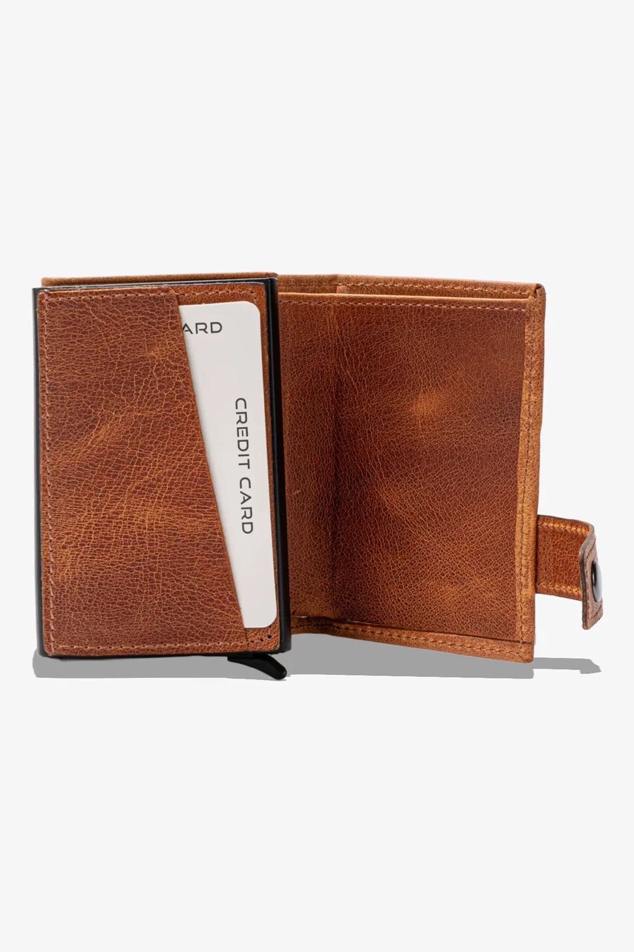 Moon Mekanizmalı Hakiki Deri Minimal Cüzdan