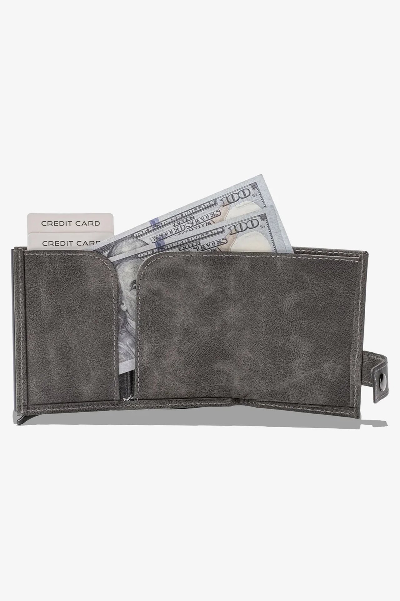 Moon Mekanizmalı Hakiki Deri Minimal Cüzdan