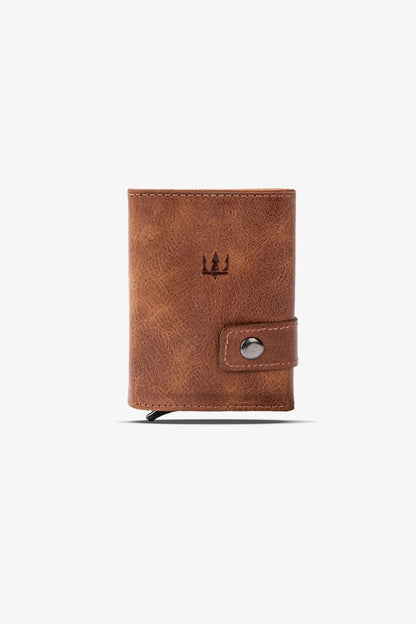 Moon Mekanizmalı Hakiki Deri Minimal Cüzdan