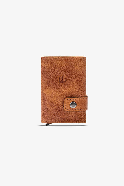 Moon Mekanizmalı Hakiki Deri Minimal Cüzdan