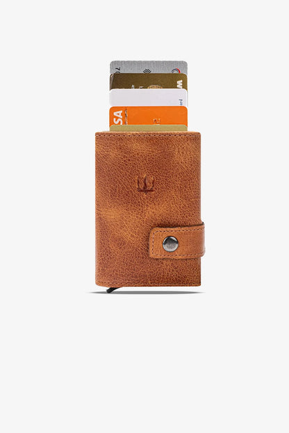 Moon Mekanizmalı Hakiki Deri Minimal Cüzdan