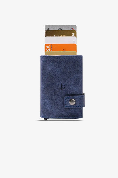 Moon Mekanizmalı Hakiki Deri Minimal Cüzdan