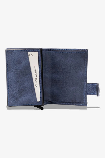 Moon Mekanizmalı Hakiki Deri Minimal Cüzdan