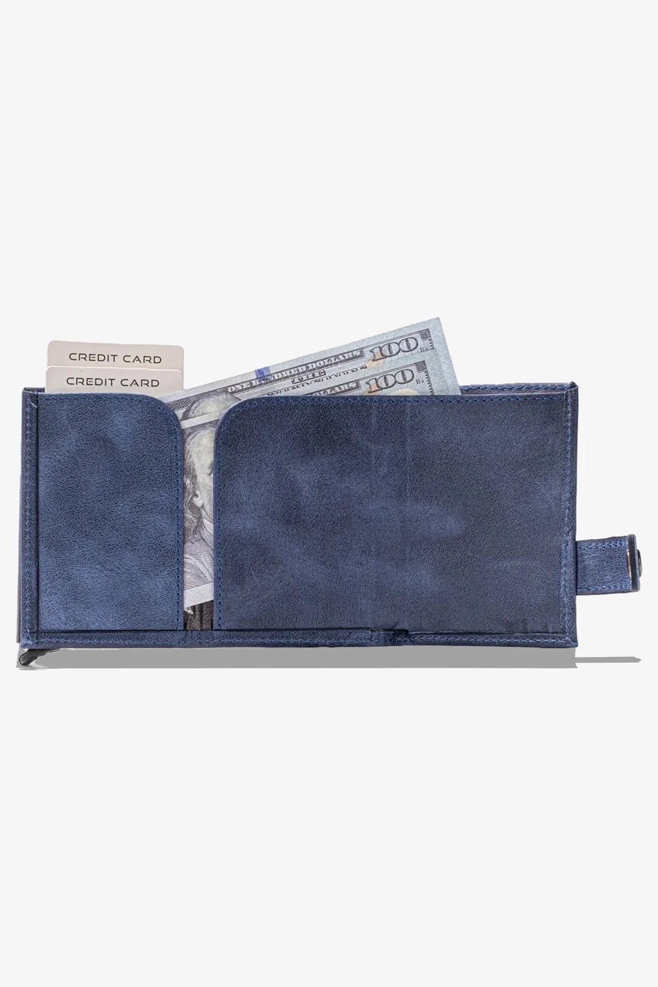 Moon Mekanizmalı Hakiki Deri Minimal Cüzdan