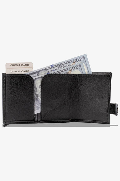 Moon Mekanizmalı Hakiki Deri Minimal Cüzdan