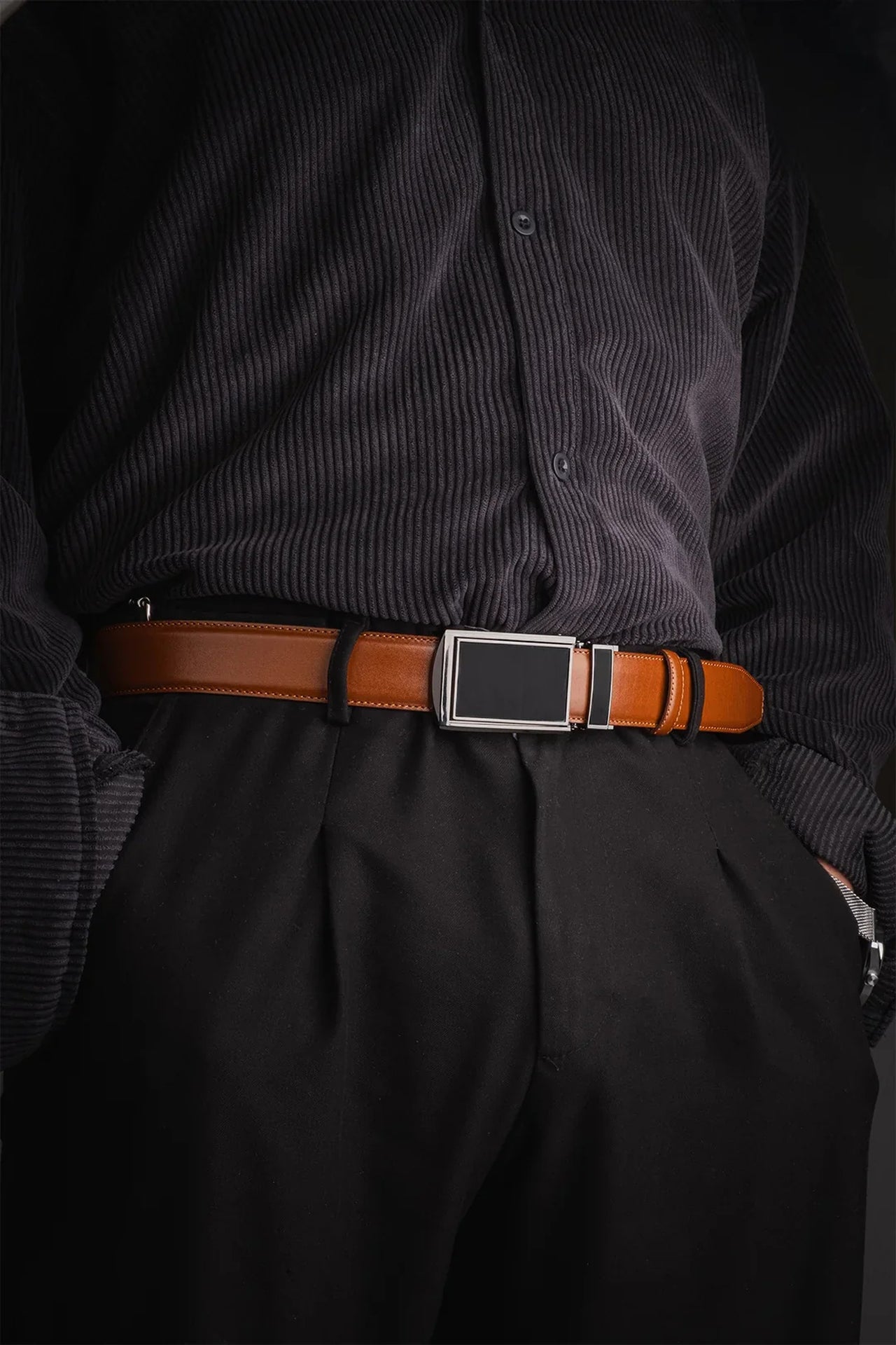 Real Hakiki Deri Otomatik Kemer 3.5cm