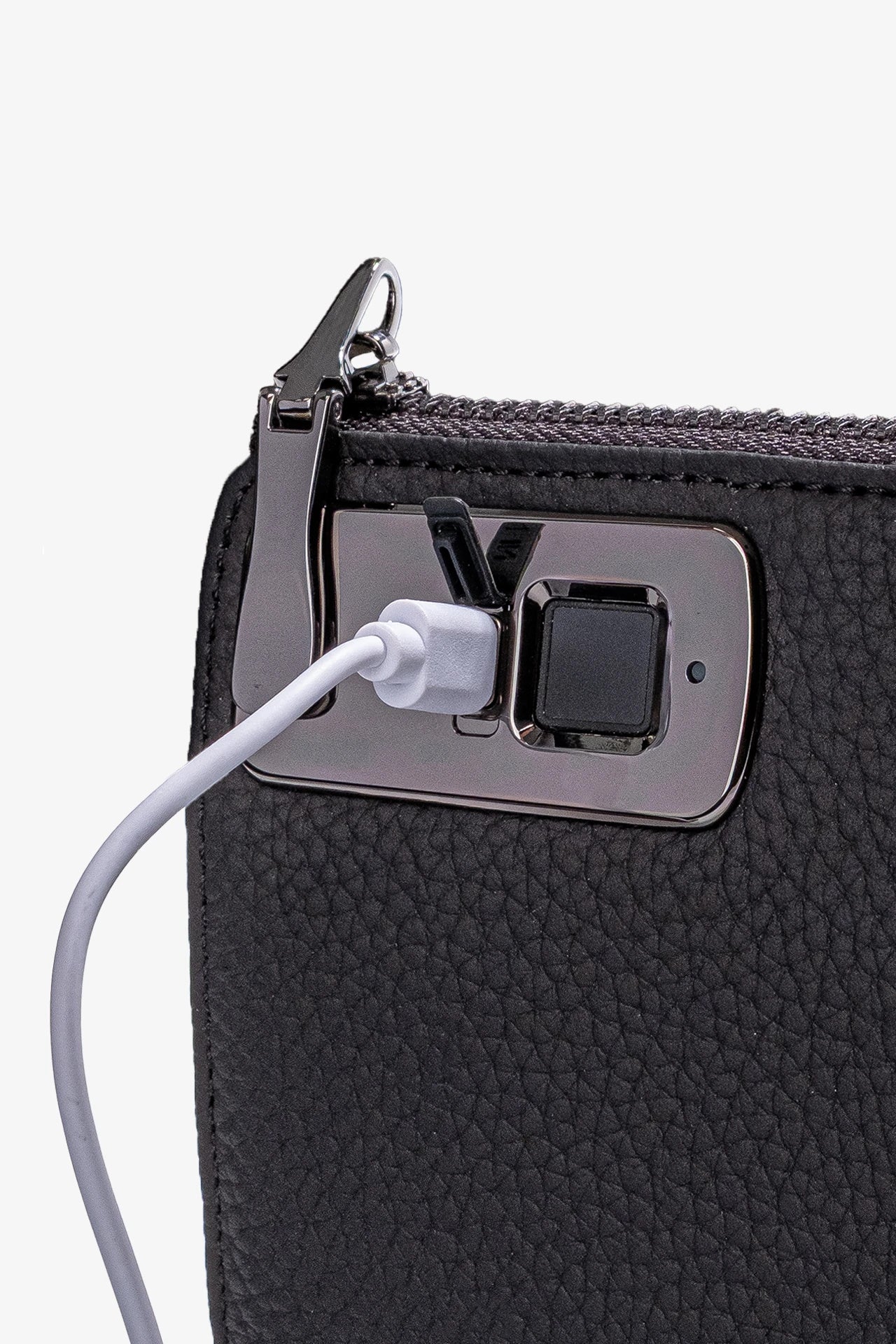 Trace Parmak İzi Okuyucu Hakiki Deri El Çantası