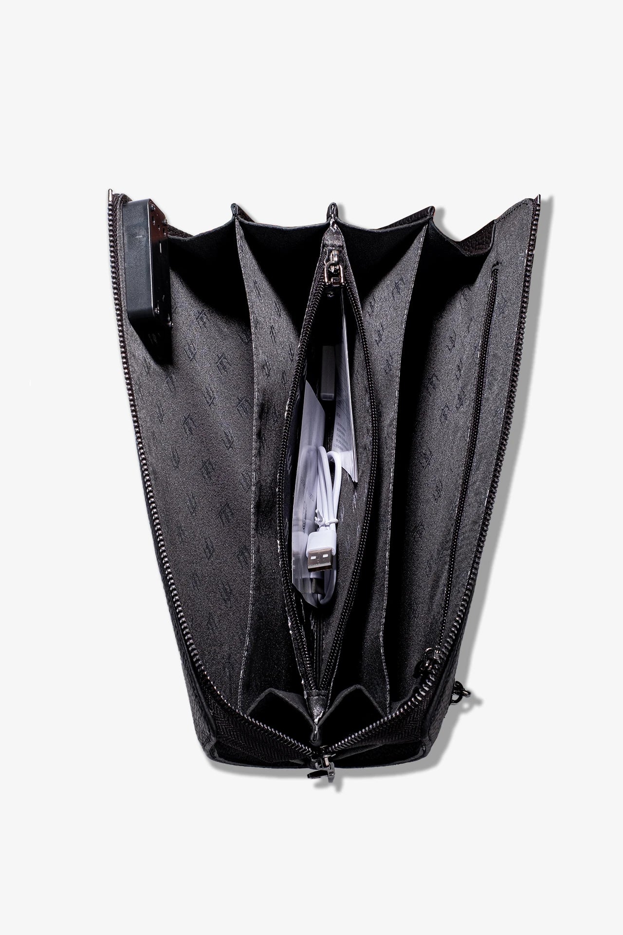 Trace Parmak İzi Okuyucu Hakiki Deri El Çantası