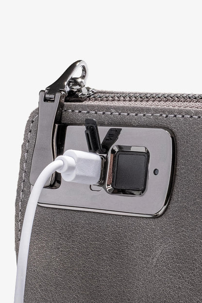 Trace Parmak İzi Okuyucu Hakiki Deri El Çantası