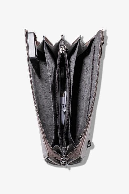 Trace Parmak İzi Okuyucu Hakiki Deri El Çantası