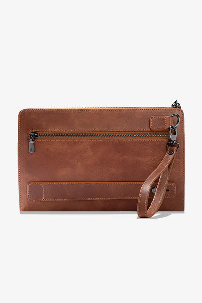 Trace Parmak İzi Okuyucu Hakiki Deri El Çantası