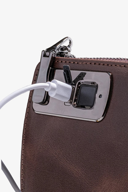 Trace Parmak İzi Okuyucu Hakiki Deri El Çantası