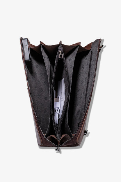 Trace Parmak İzi Okuyucu Hakiki Deri El Çantası