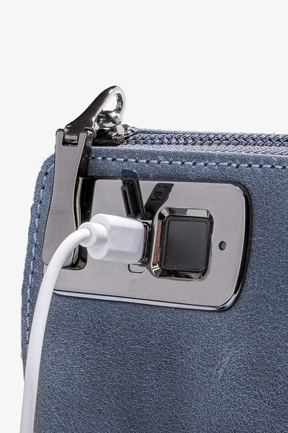 Trace Parmak İzi Okuyucu Hakiki Deri El Çantası