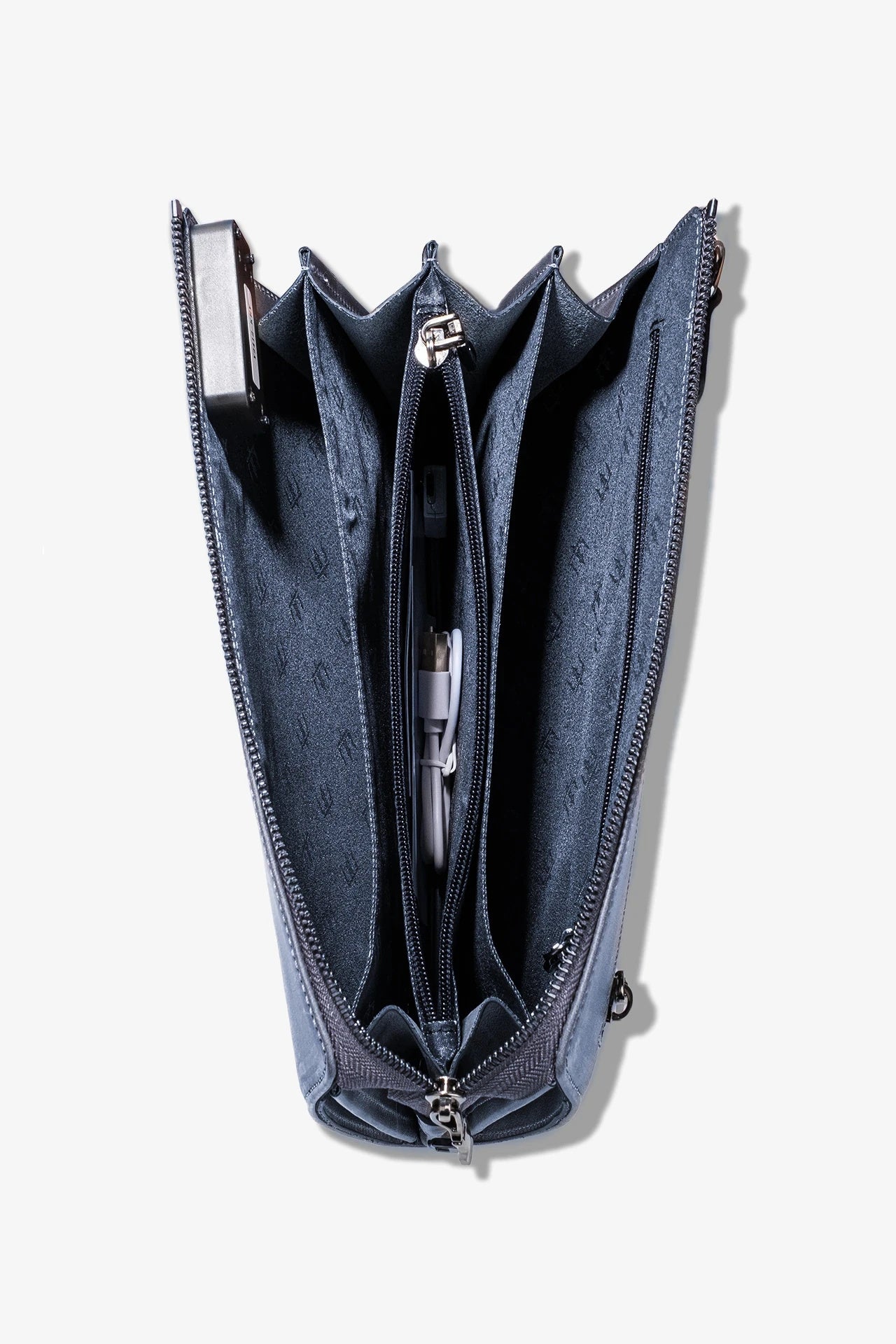 Trace Parmak İzi Okuyucu Hakiki Deri El Çantası