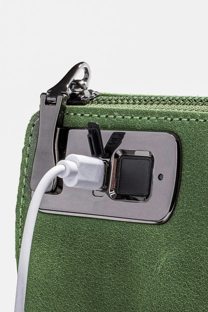 Trace Parmak İzi Okuyucu Hakiki Deri El Çantası