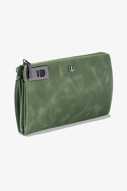 Trace Parmak İzi Okuyucu Hakiki Deri El Çantası