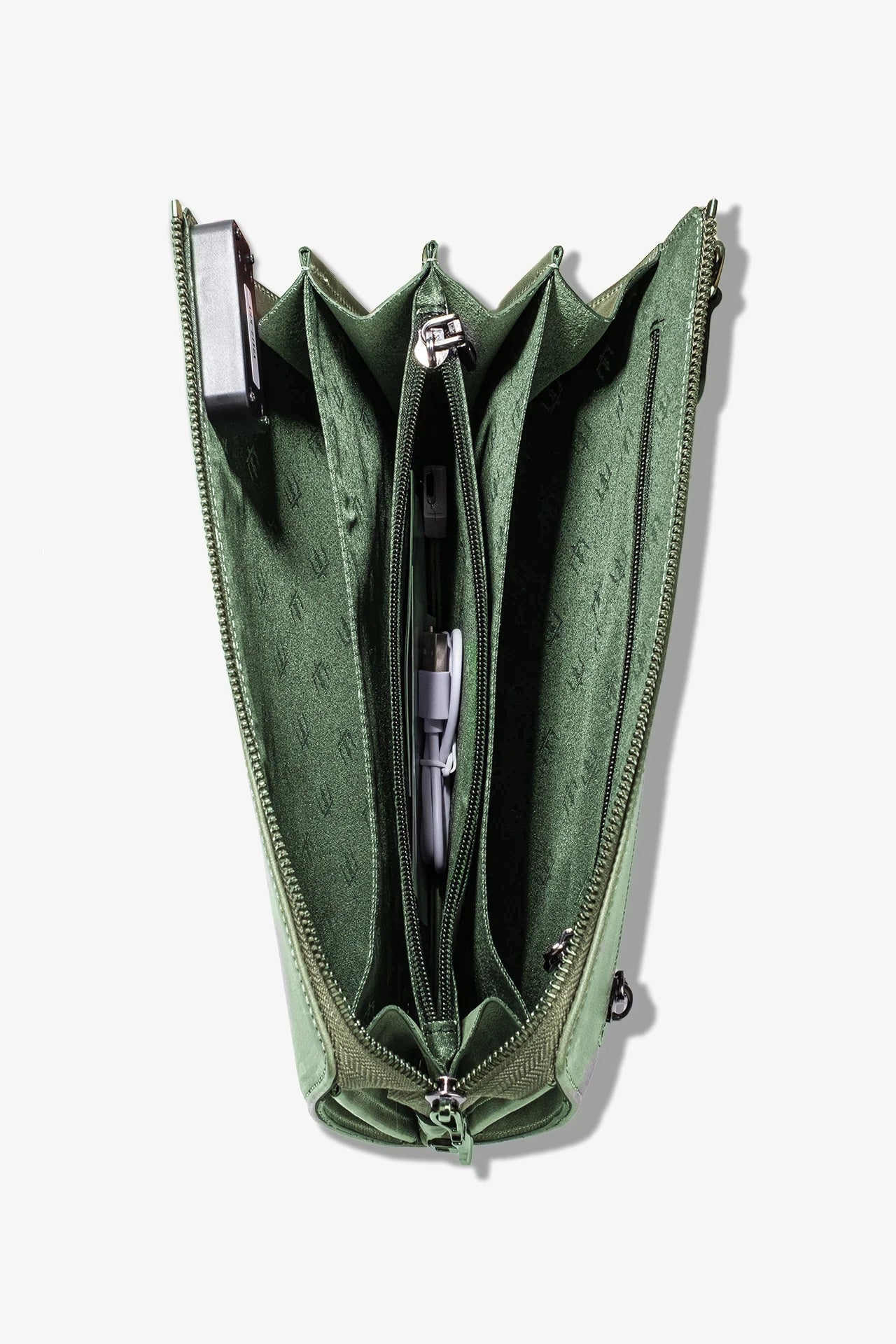 Trace Parmak İzi Okuyucu Hakiki Deri El Çantası