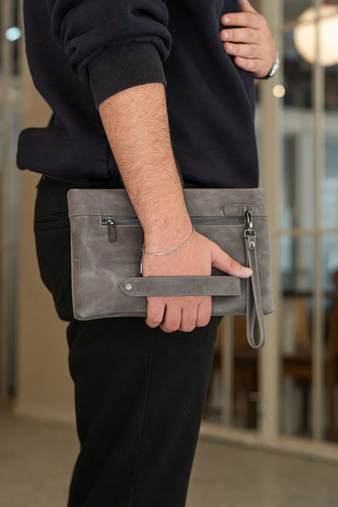 Nova Hakiki Deri El Çantası