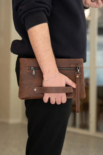 Nova Hakiki Deri El Çantası