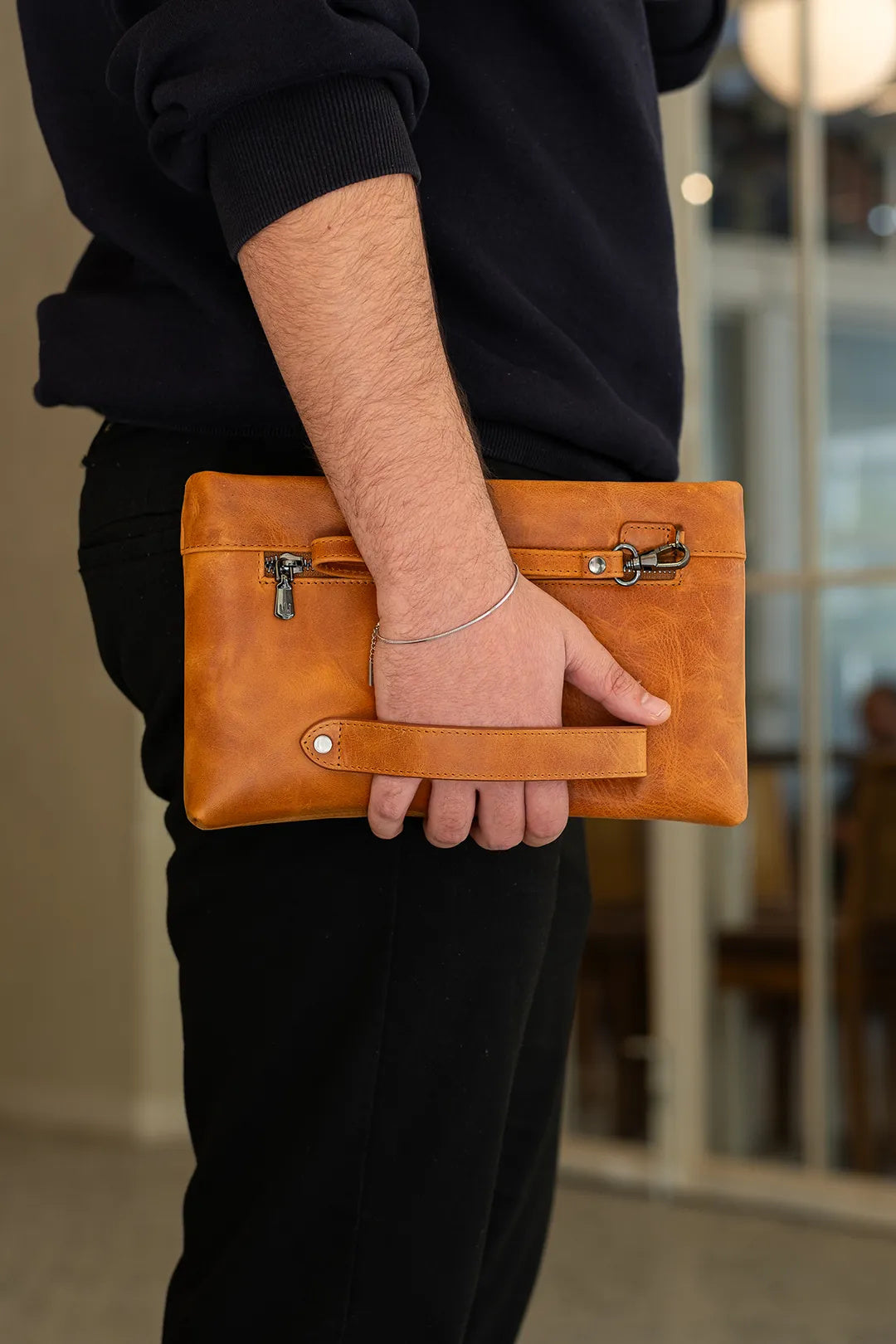 Nova Hakiki Deri El Çantası