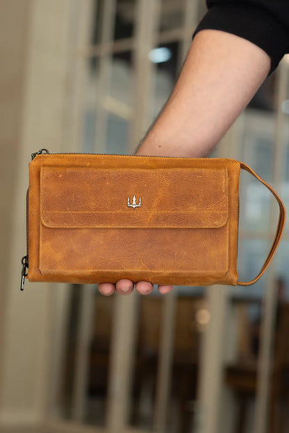 Ombre Hakiki Deri El Çantası