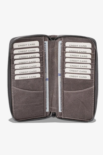 Luis Fermuarlı Telefon Hazneli Deri Cüzdan