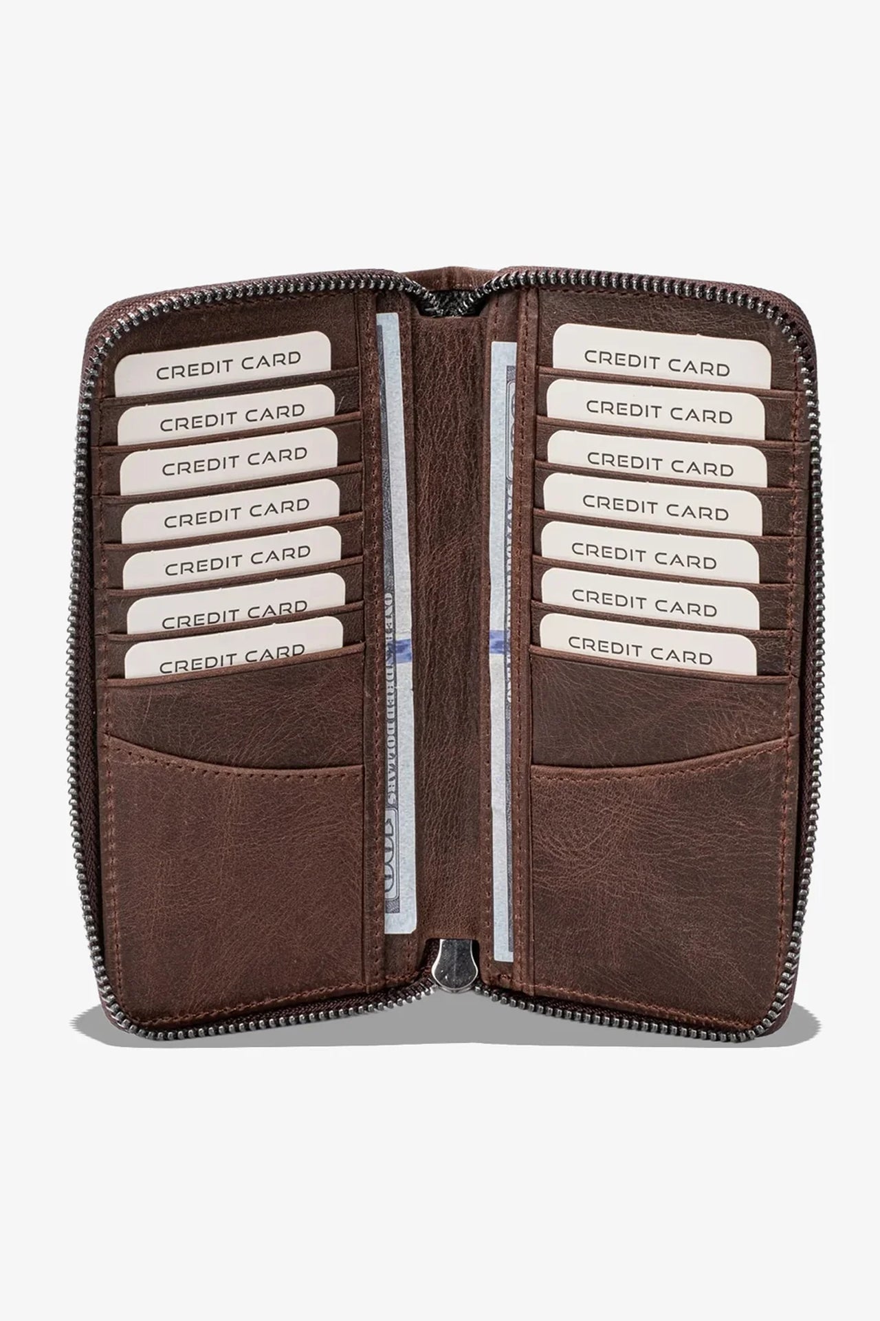 Luis Fermuarlı Telefon Hazneli Deri Cüzdan