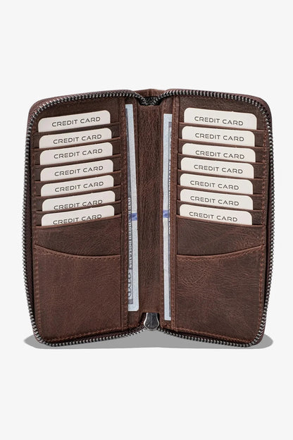 Luis Fermuarlı Telefon Hazneli Deri Cüzdan