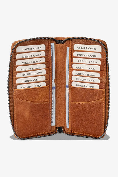 Luis Fermuarlı Telefon Hazneli Deri Cüzdan