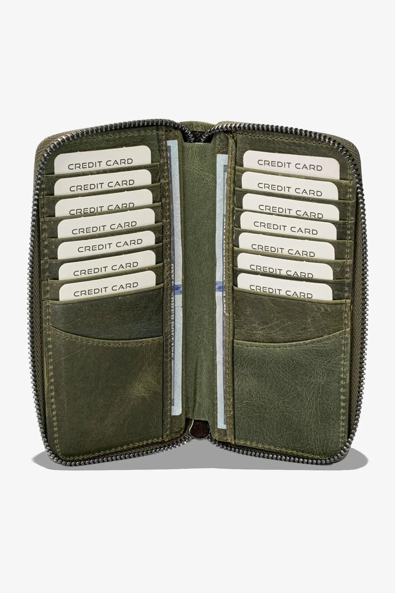 Luis Fermuarlı Telefon Hazneli Deri Cüzdan