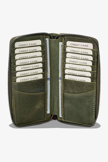 Luis Fermuarlı Telefon Hazneli Deri Cüzdan