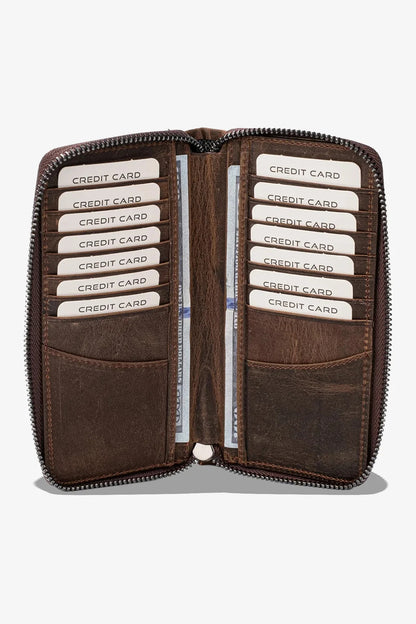 Luis Fermuarlı Telefon Hazneli Deri Cüzdan