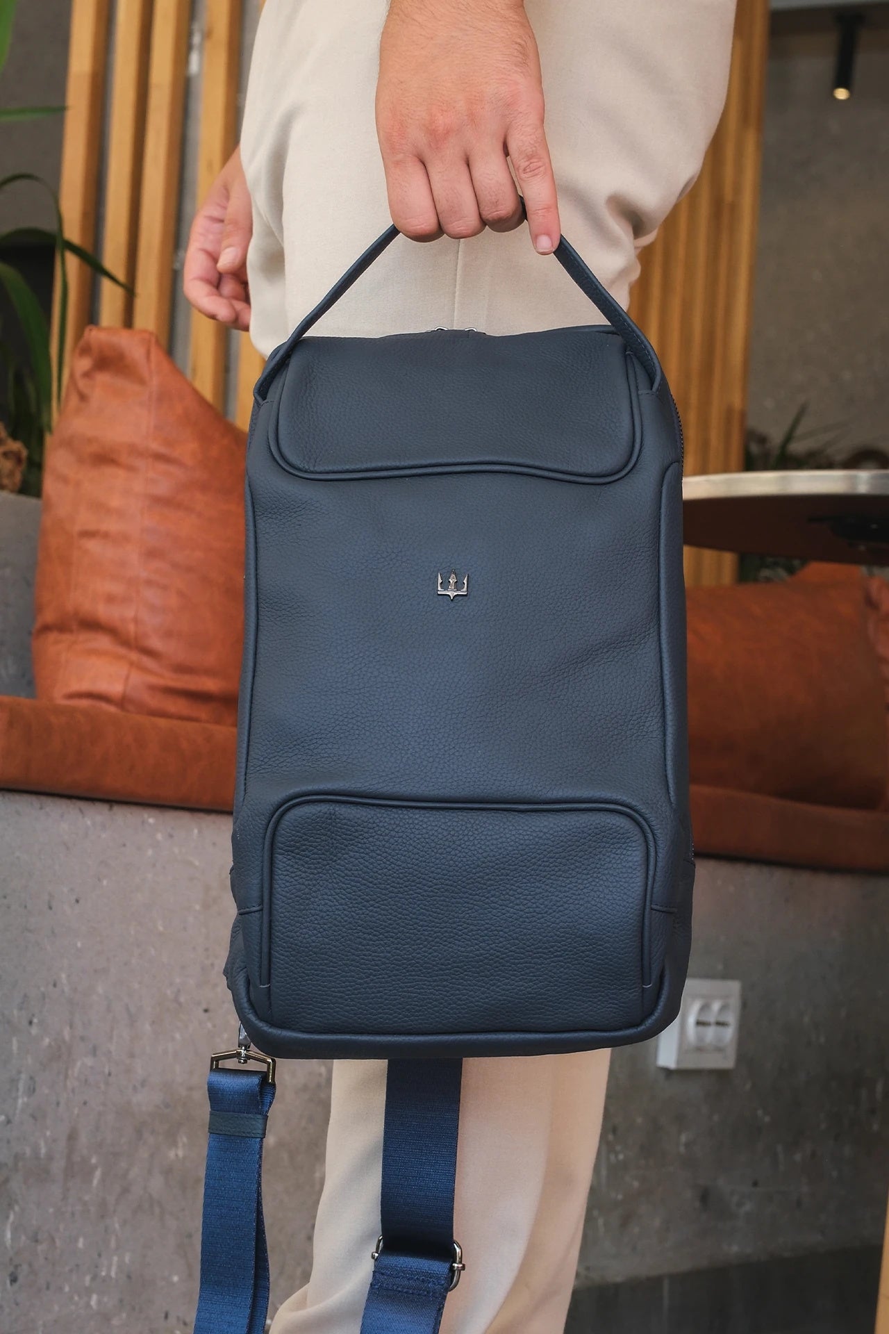 Grain Hakiki Deri Sırt Çantası