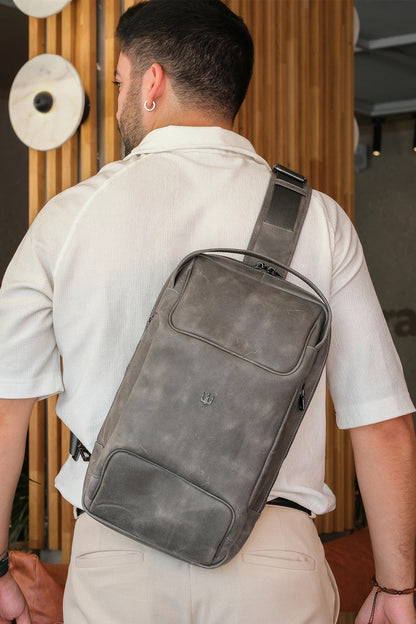 Grain Hakiki Deri Sırt Çantası