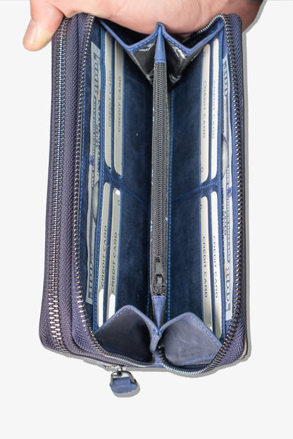 Alecra Çift Telefon Hazneli Deri Portföy