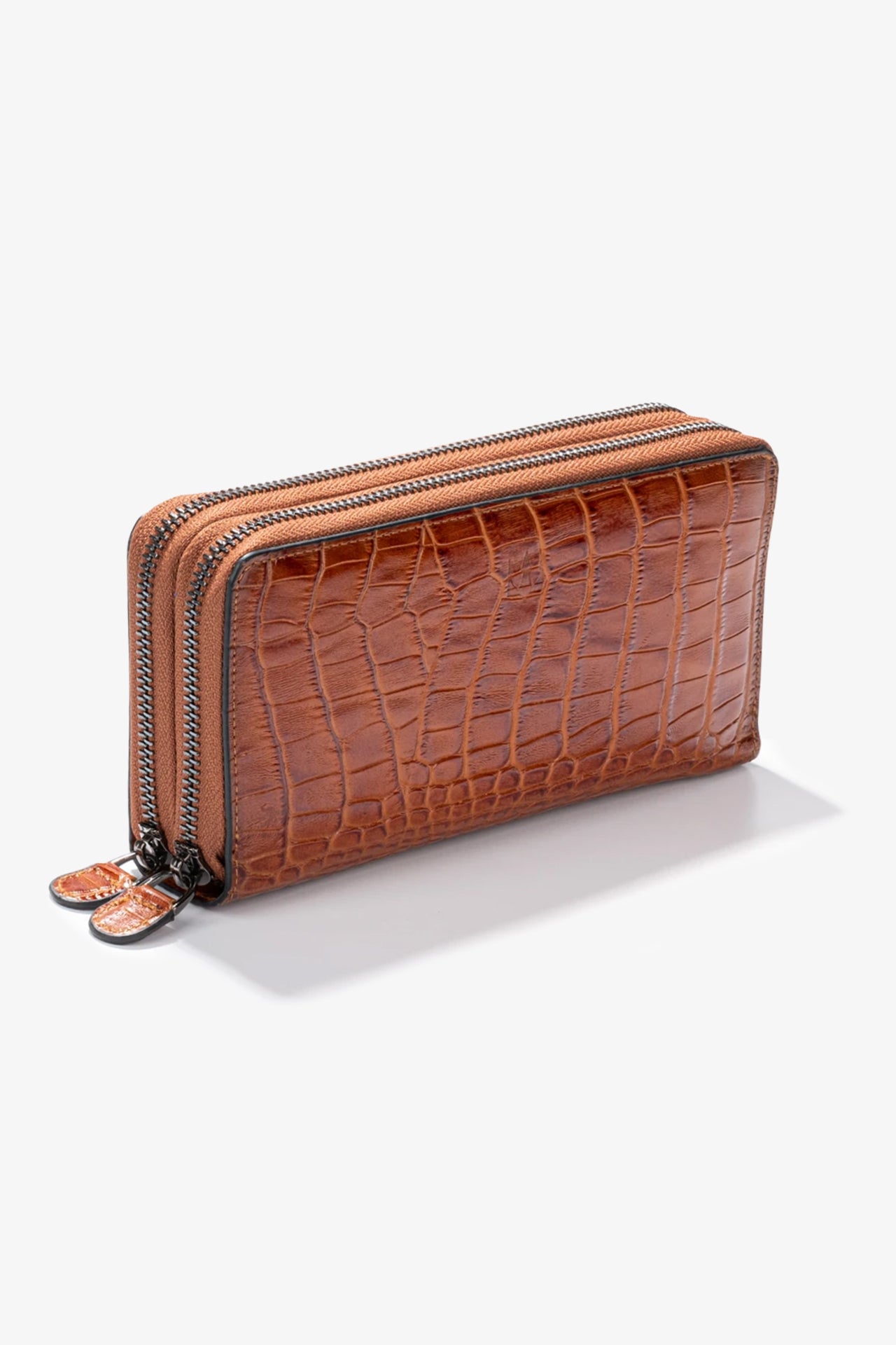 Alecra Çift Telefon Hazneli Deri Portföy