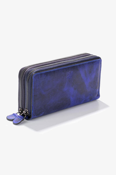 Alecra Çift Telefon Hazneli Deri Portföy