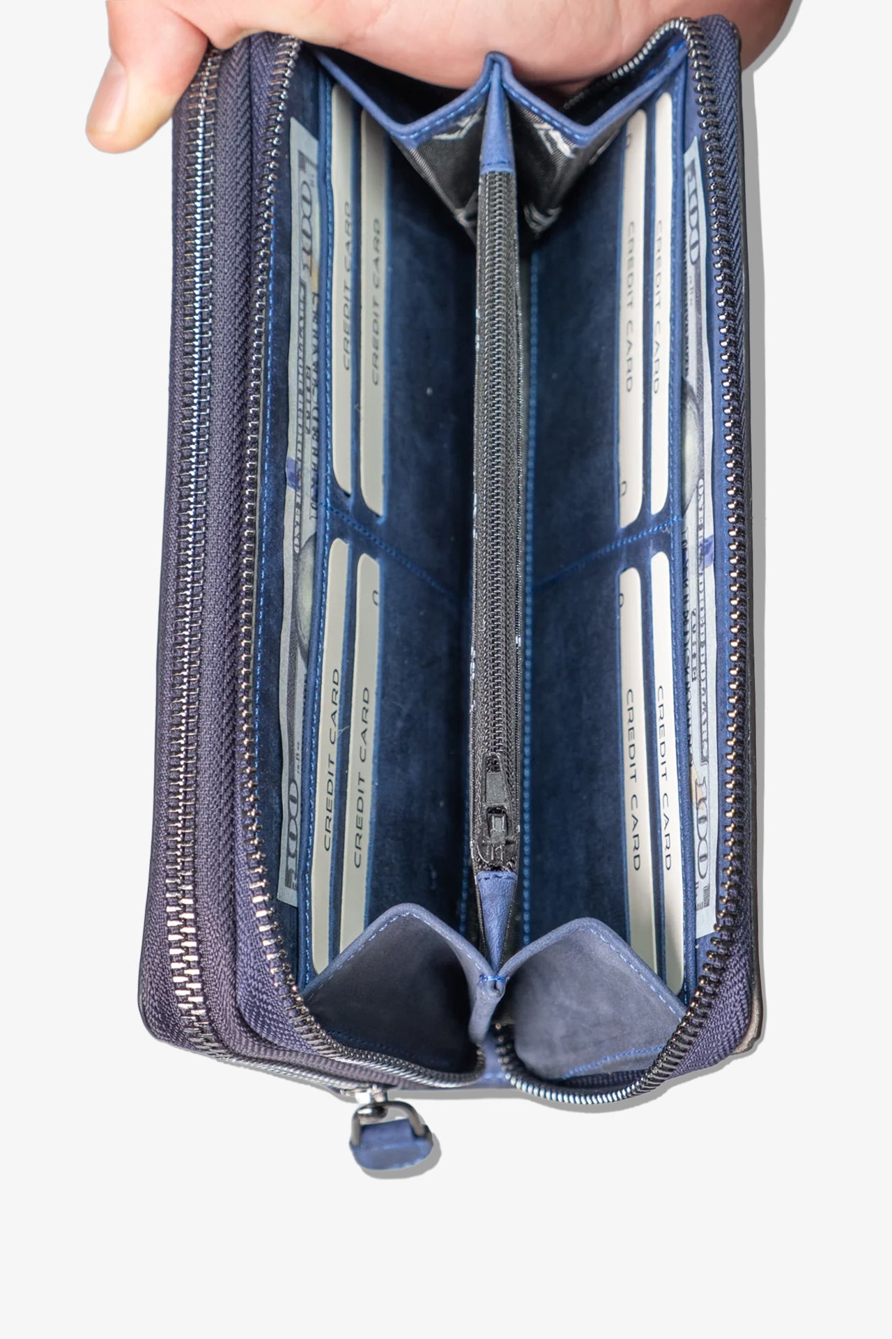 Alecra Çift Telefon Hazneli Deri Portföy