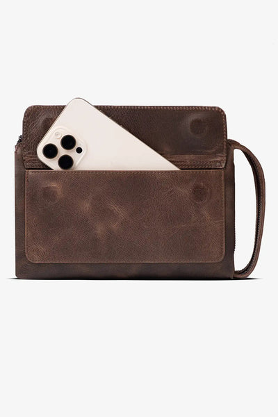 Ombre Hakiki Deri El Çantası