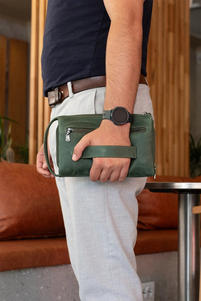 Ombre Hakiki Deri El Çantası