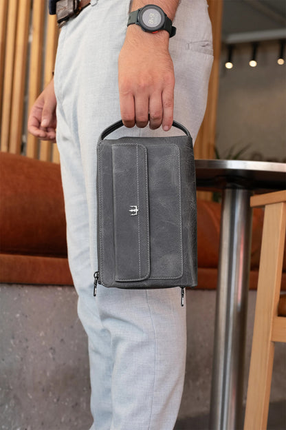 Ombre Hakiki Deri El Çantası