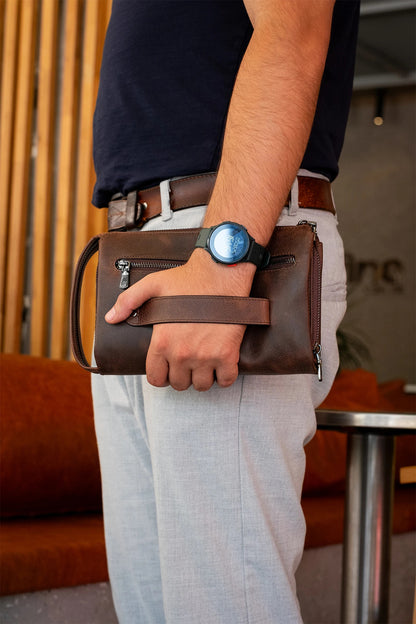 Ombre Hakiki Deri El Çantası