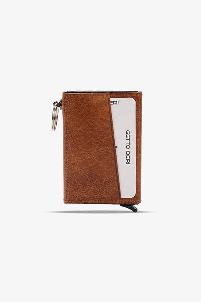 Hype Mekanizmalı Hakiki Deri Kartlık