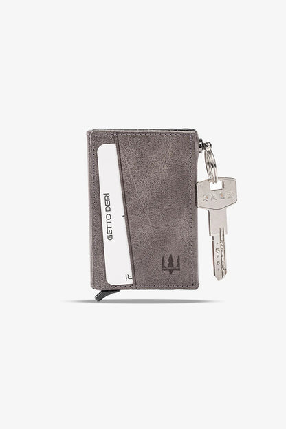 Hype Mekanizmalı Hakiki Deri Kartlık