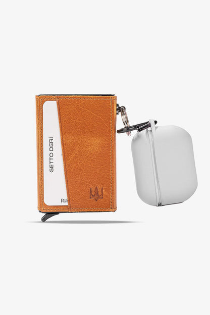 Hype Mekanizmalı Hakiki Deri Kartlık