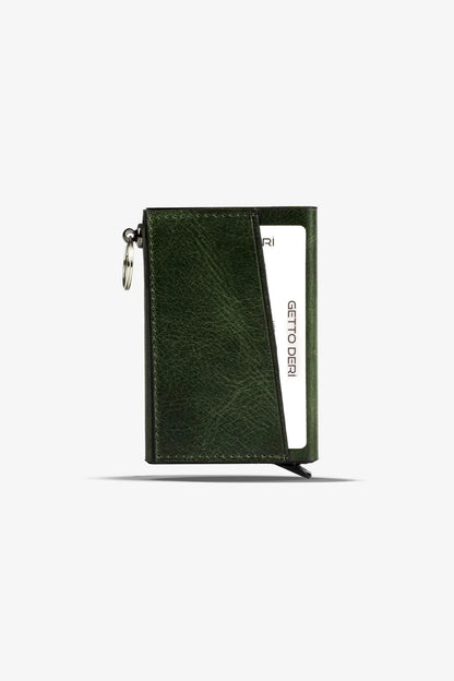 Hype Mekanizmalı Hakiki Deri Kartlık