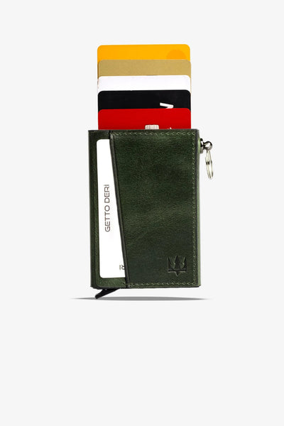 Hype Mekanizmalı Hakiki Deri Kartlık